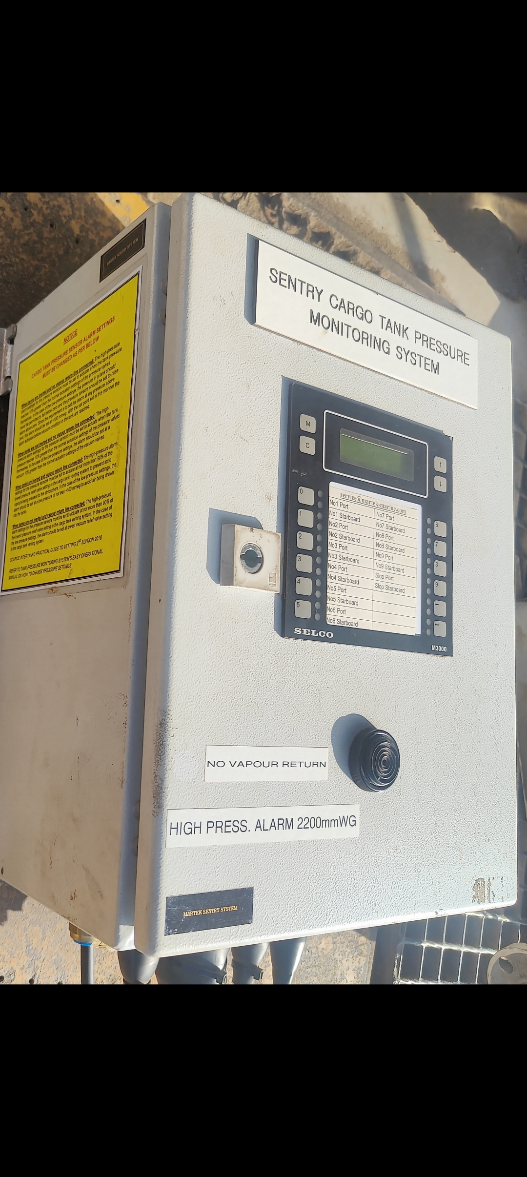 SENTRY CARGO TANK PRESSURE MONITORING SYSTEM - Image 5