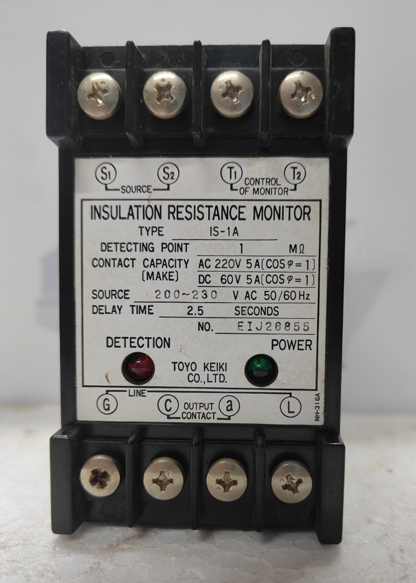 TOYO KEIKI INSULATION RESISTANCE MONITOR IS-2 - A-B Electric