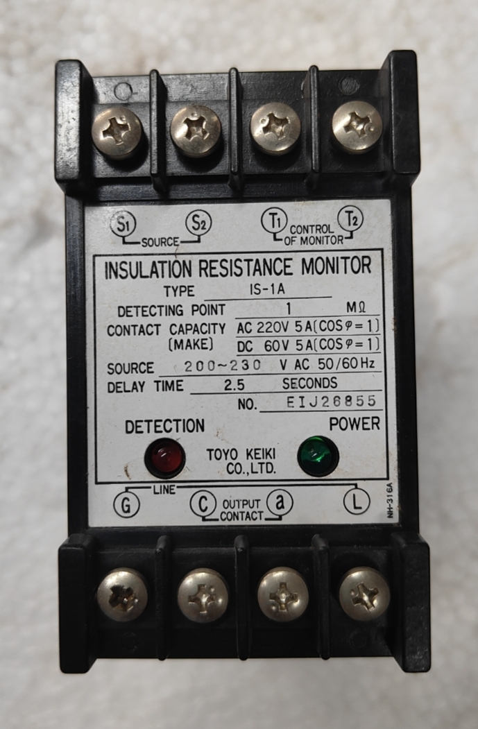 TOYO KEIKI INSULATION RESISTANCE MONITOR IS-2 - Image 3